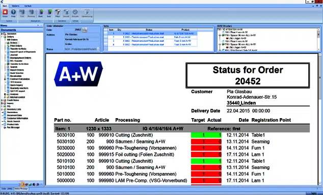Illustration of the software - A+W Business Controlling